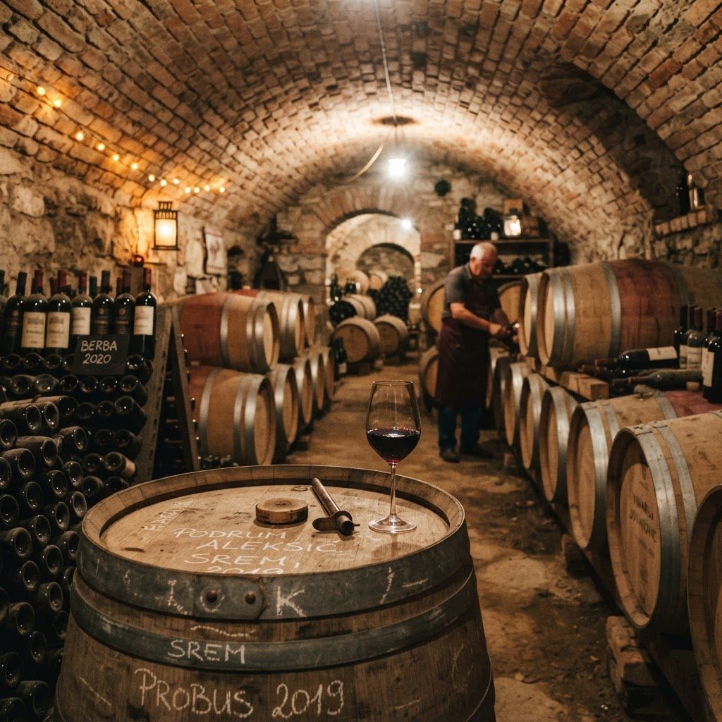 Vinarija u Sremu - burad i vino